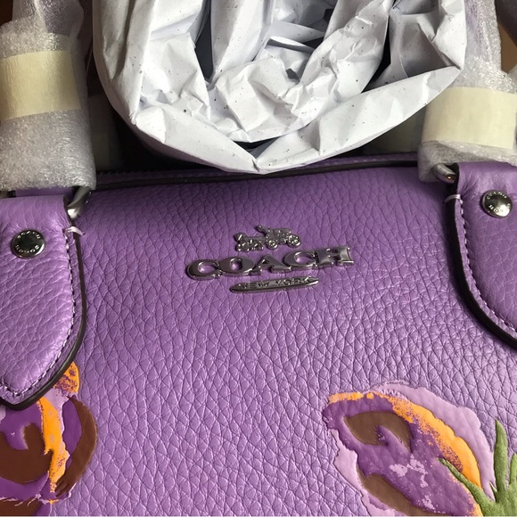 🌸🌿 Coach Rowan Satchel With Rose Print - Picture 10 of 14